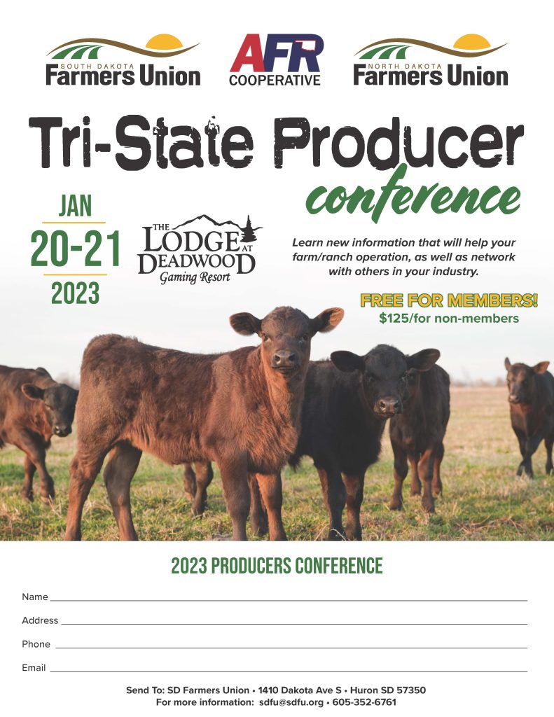 Sd Farmers Union Producers Conference Flyer